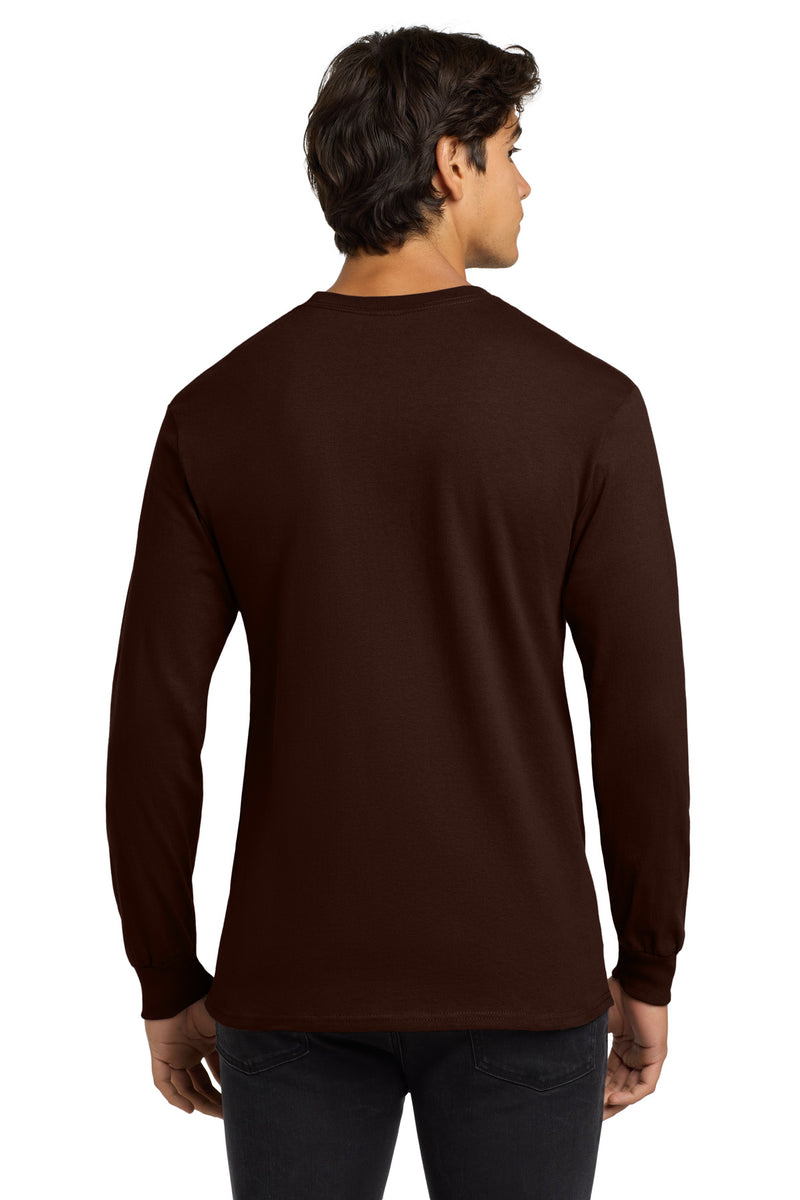 Gildan - Ultra Cotton 100% US Cotton Long Sleeve T-Shirt - Dark Chocolate