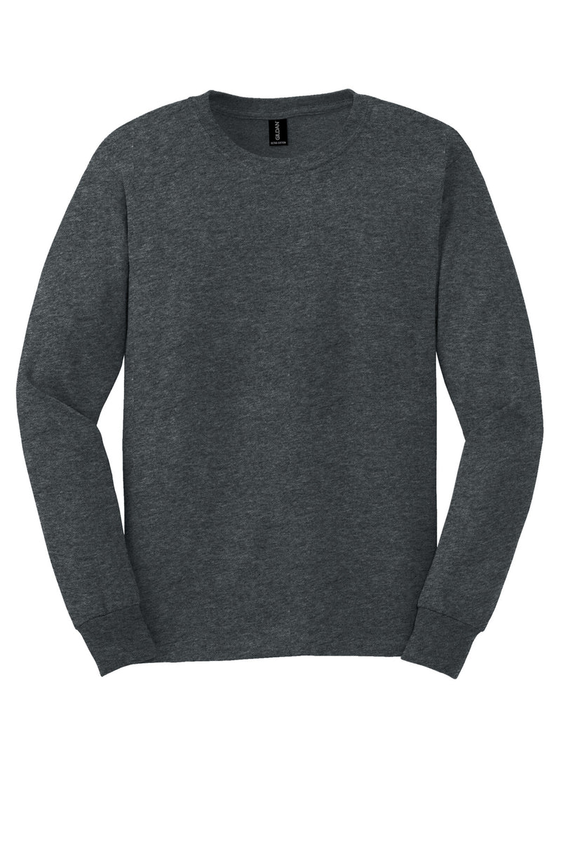 Gildan - Ultra Cotton 100% US Cotton Long Sleeve T-Shirt - Dark Heather