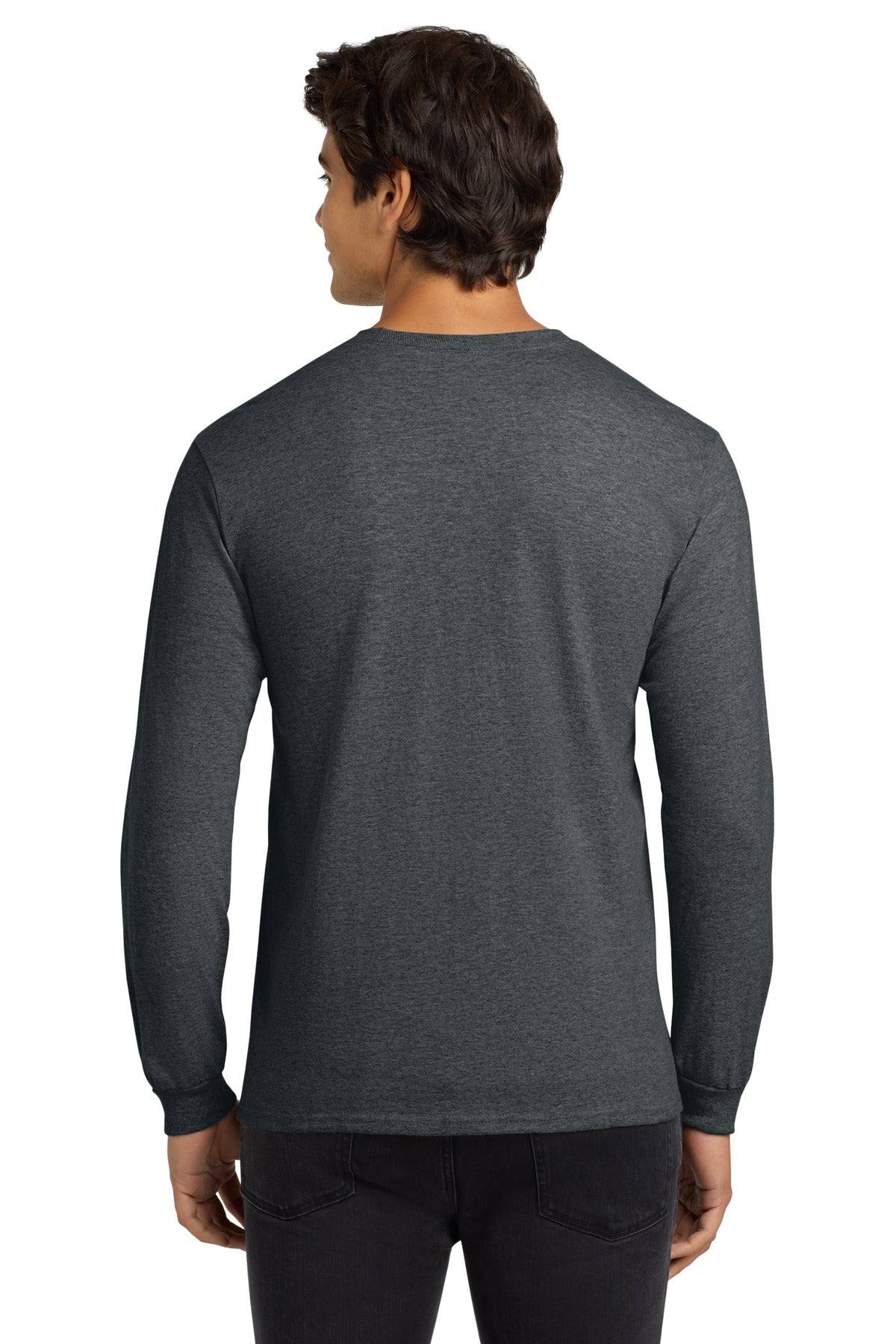 Gildan - Ultra Cotton 100% US Cotton Long Sleeve T-Shirt - Dark Heather