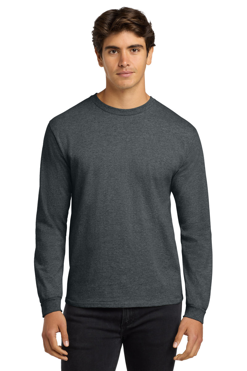 Gildan - Ultra Cotton 100% US Cotton Long Sleeve T-Shirt - Dark Heather