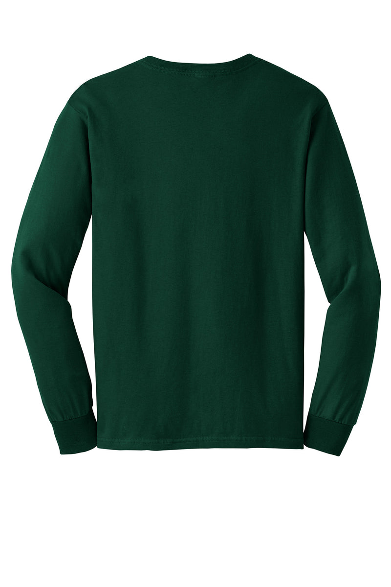 Gildan - Ultra Cotton 100% US Cotton Long Sleeve T-Shirt - Forest Green