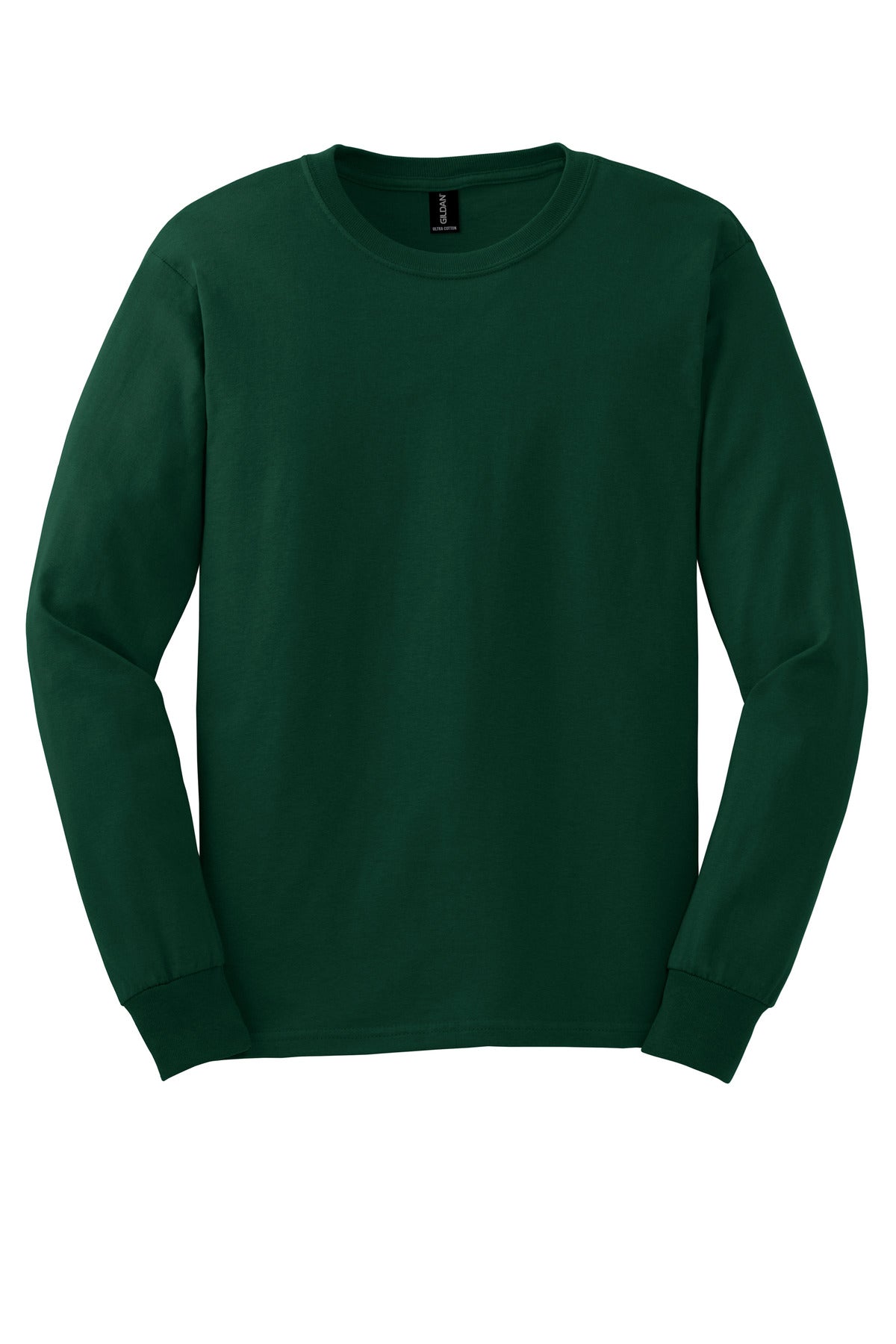 Gildan - Ultra Cotton 100% US Cotton Long Sleeve T-Shirt - Forest Green