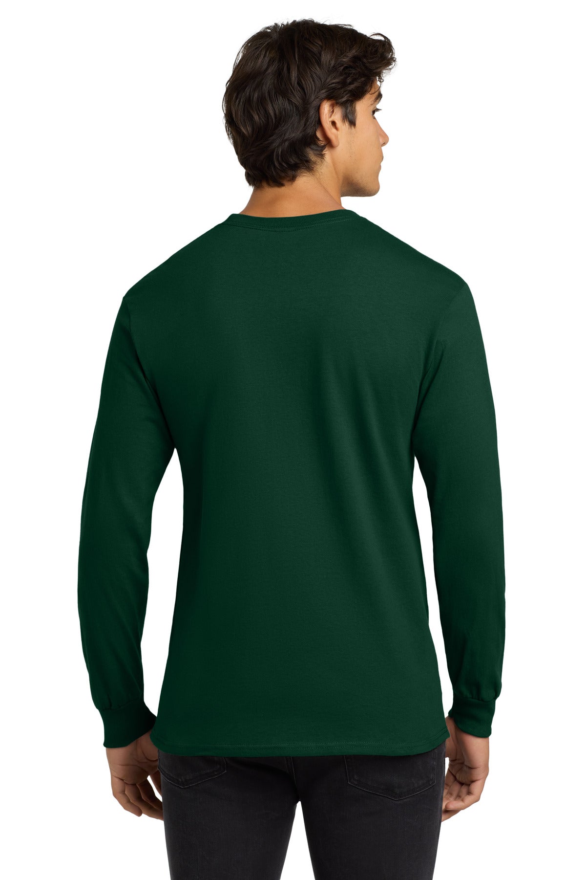Gildan - Ultra Cotton 100% US Cotton Long Sleeve T-Shirt - Forest Green