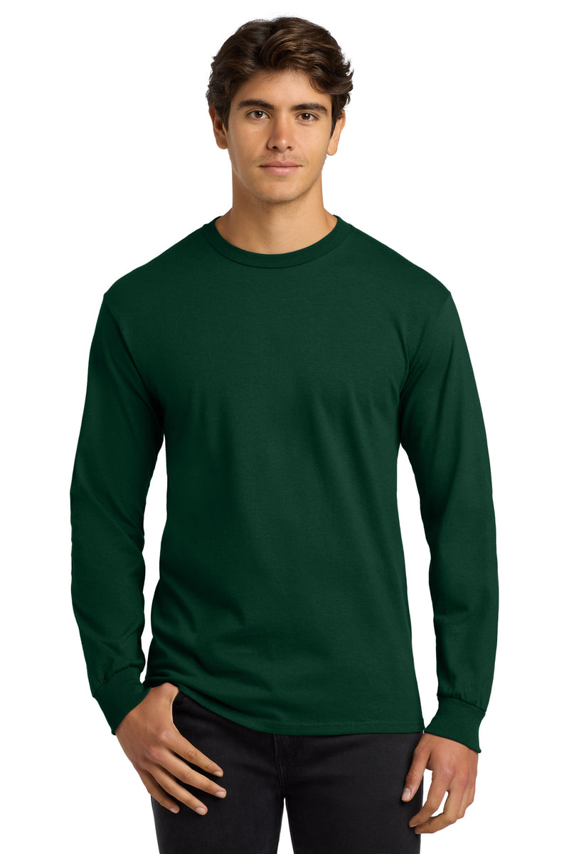 Gildan - Ultra Cotton 100% US Cotton Long Sleeve T-Shirt - Forest Green