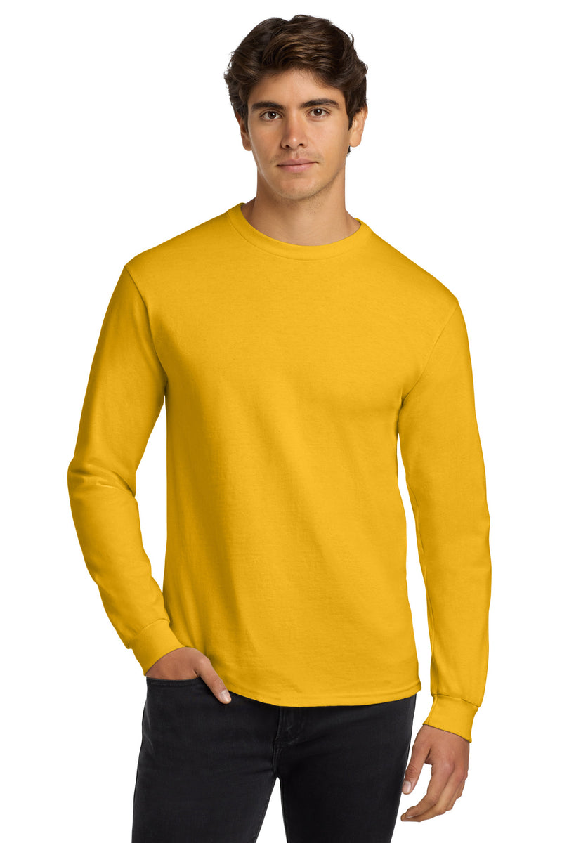 Gildan - Ultra Cotton 100% US Cotton Long Sleeve T-Shirt - Gold