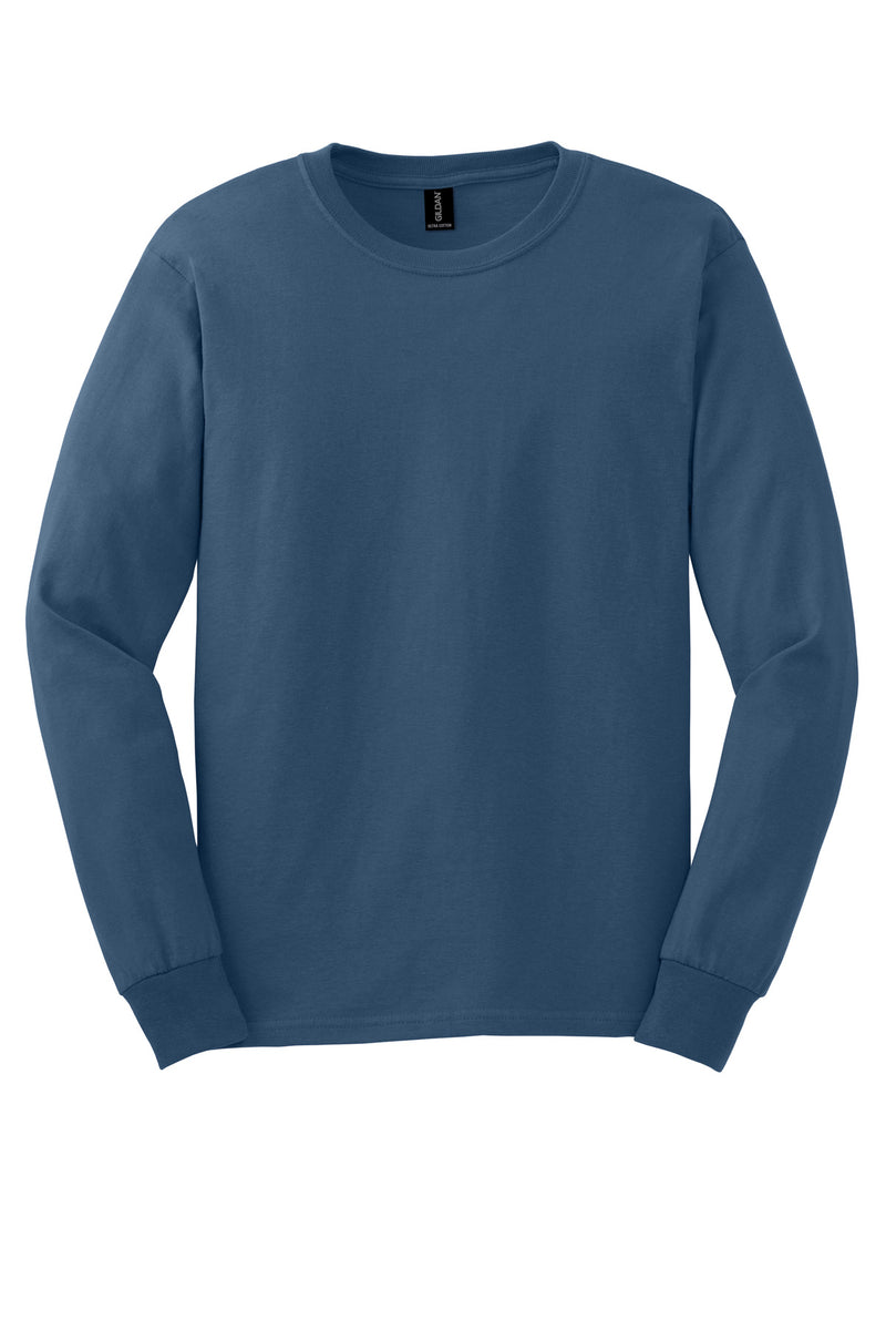 Gildan - Ultra Cotton 100% US Cotton Long Sleeve T-Shirt - Indigo Blue