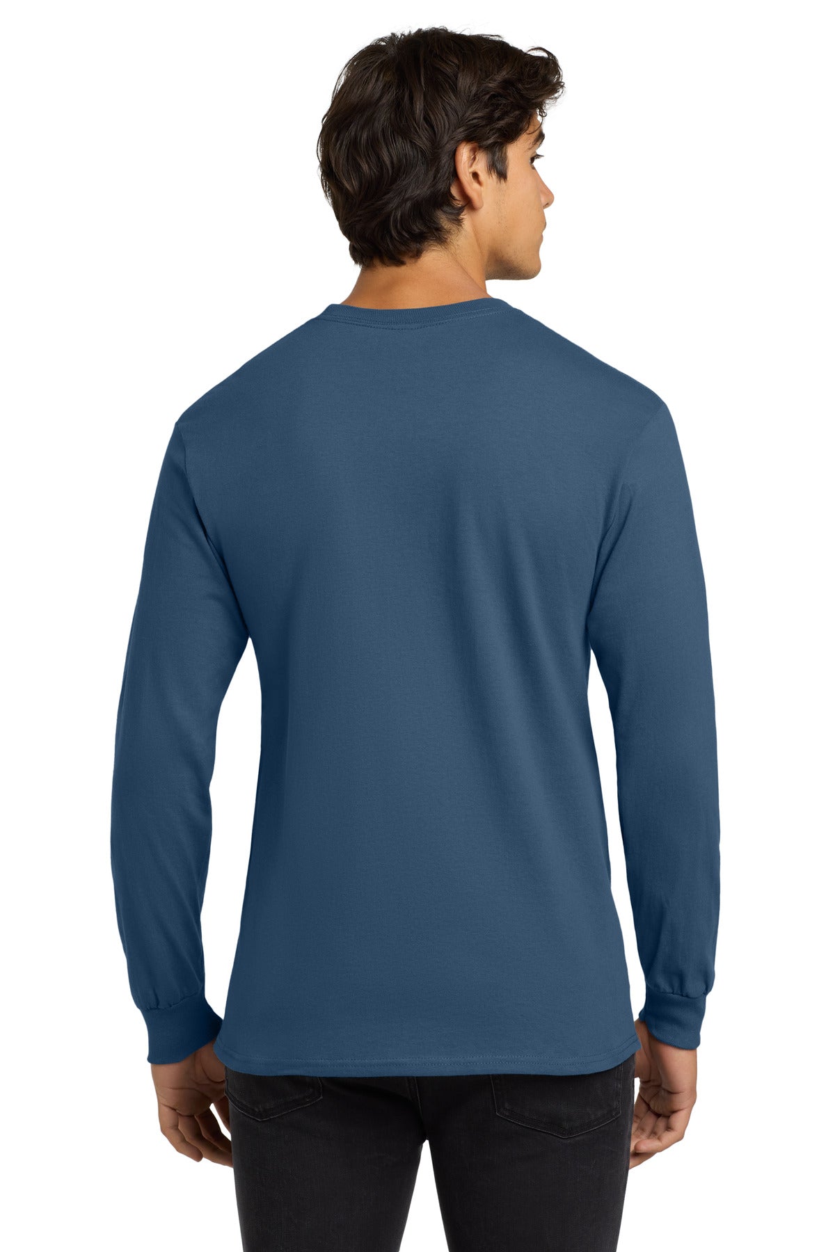 Gildan - Ultra Cotton 100% US Cotton Long Sleeve T-Shirt - Indigo Blue