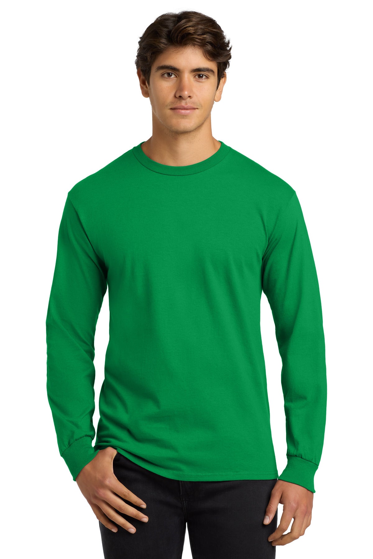 Gildan - Ultra Cotton 100% US Cotton Long Sleeve T-Shirt - Irish Green