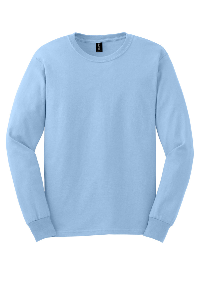 Gildan - Ultra Cotton 100% US Cotton Long Sleeve T-Shirt - Light Blue