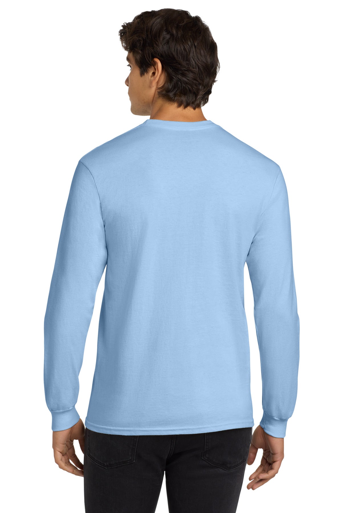 Gildan - Ultra Cotton 100% US Cotton Long Sleeve T-Shirt - Light Blue