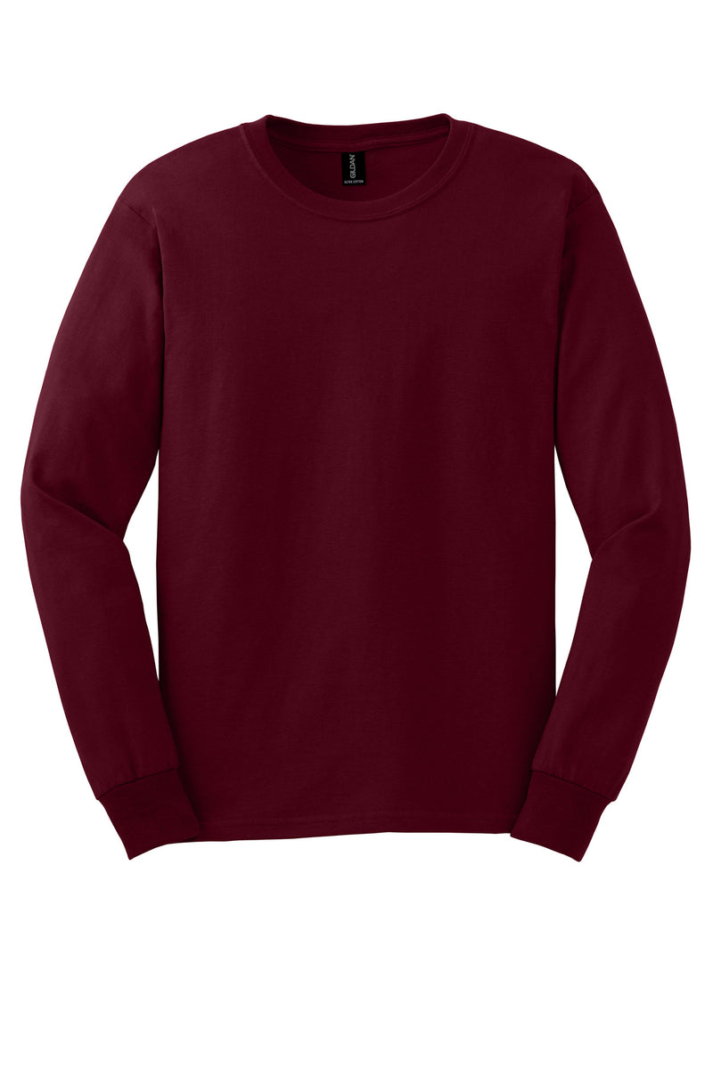 Gildan - Ultra Cotton 100% US Cotton Long Sleeve T-Shirt - Maroon