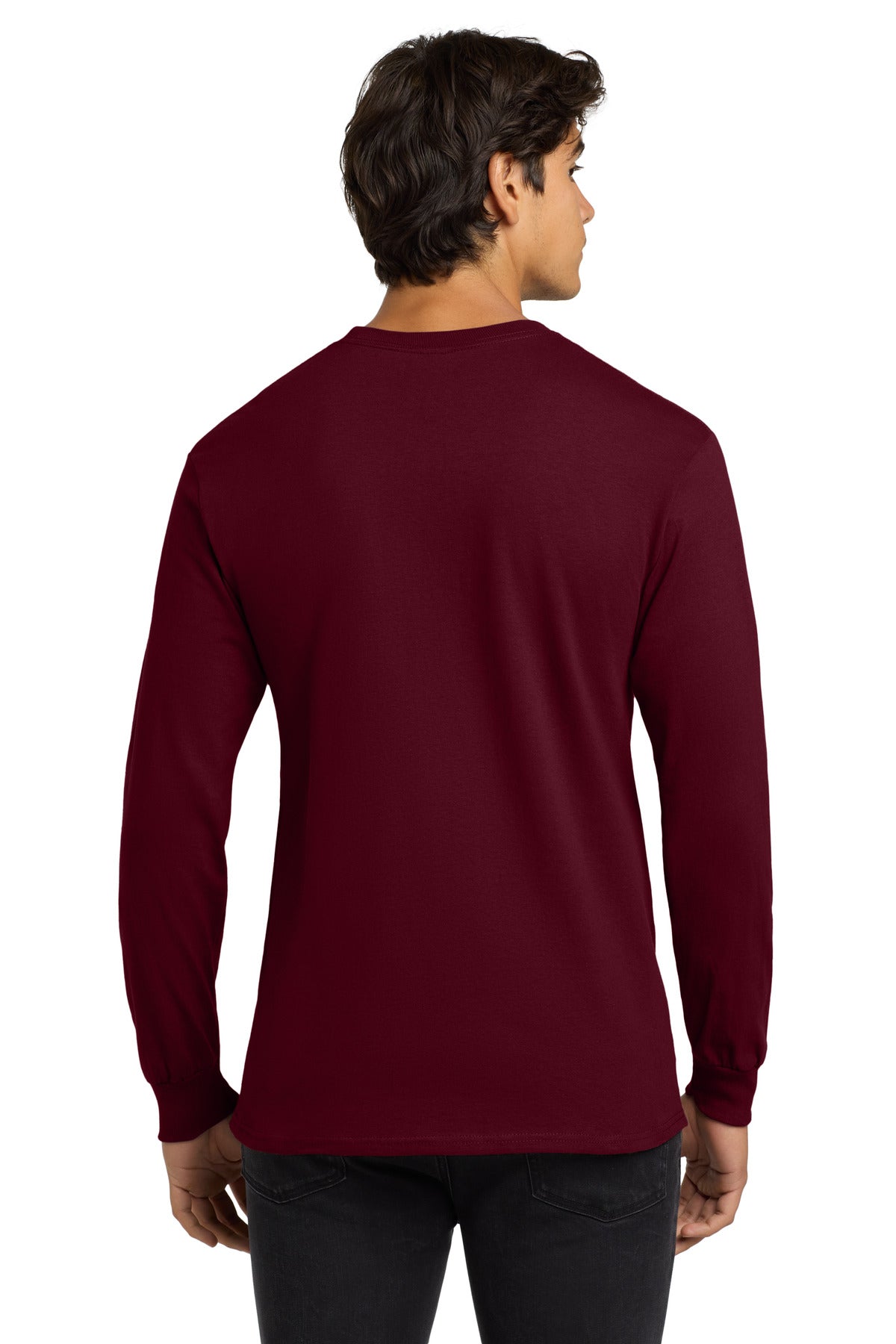 Gildan - Ultra Cotton 100% US Cotton Long Sleeve T-Shirt - Maroon