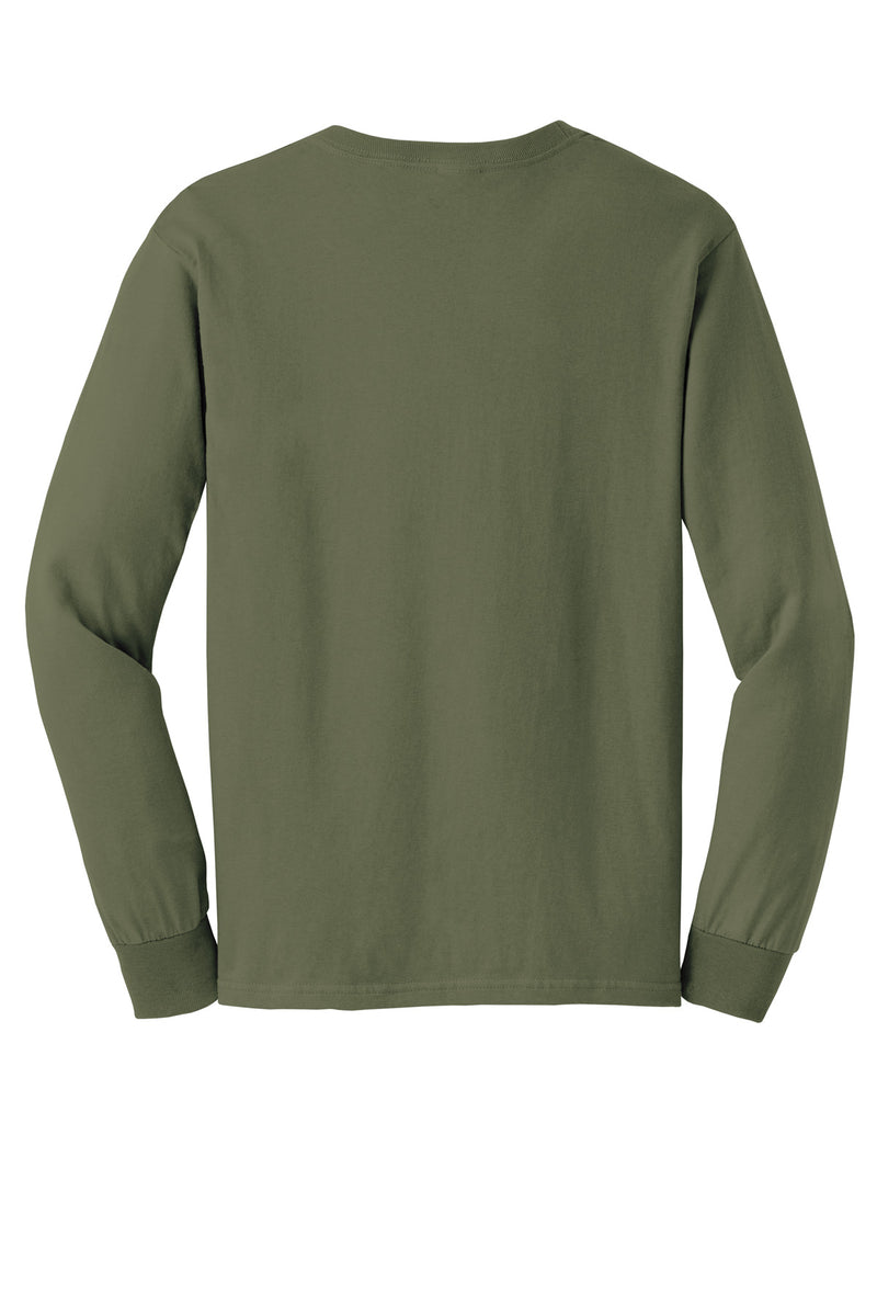 Gildan - Ultra Cotton 100% US Cotton Long Sleeve T-Shirt - Military Green