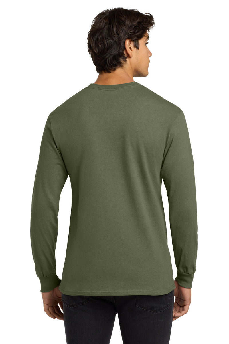 Gildan - Ultra Cotton 100% US Cotton Long Sleeve T-Shirt - Military Green