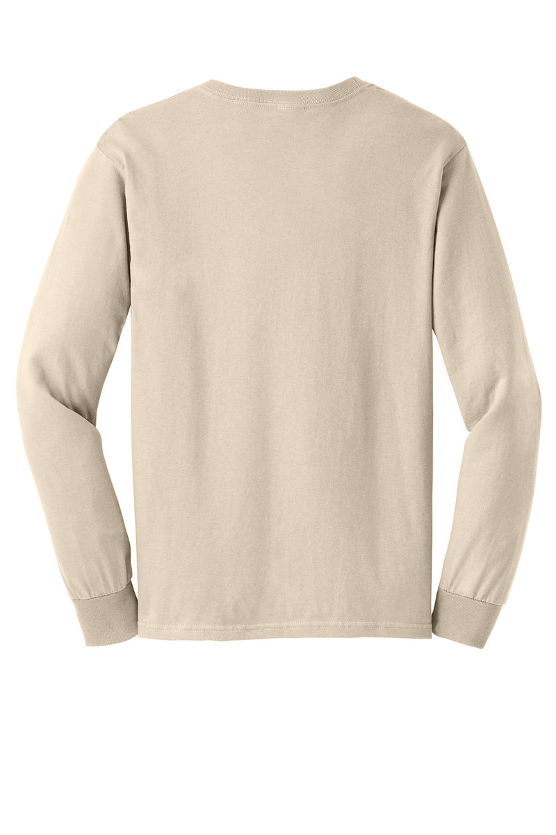 Gildan - Ultra Cotton 100% US Cotton Long Sleeve T-Shirt - Natural