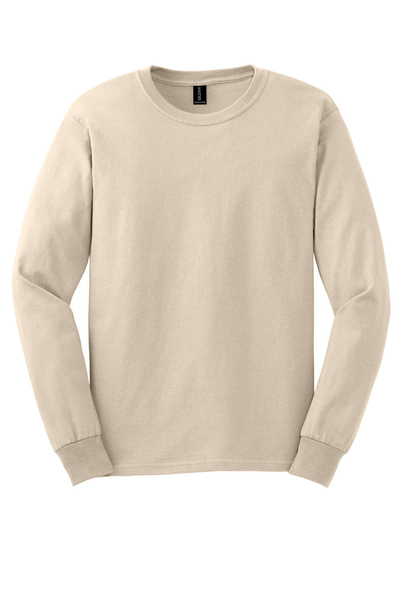 Gildan - Ultra Cotton 100% US Cotton Long Sleeve T-Shirt - Natural