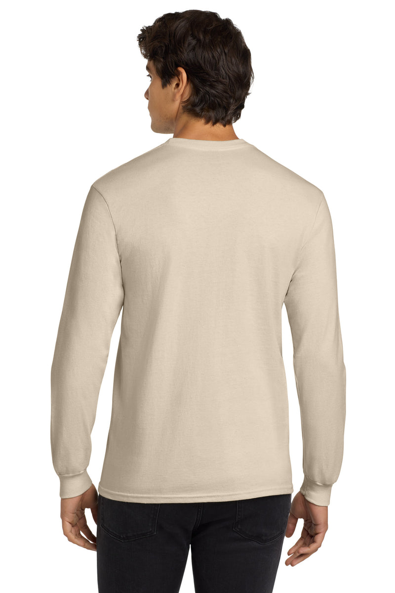 Gildan - Ultra Cotton 100% US Cotton Long Sleeve T-Shirt - Natural
