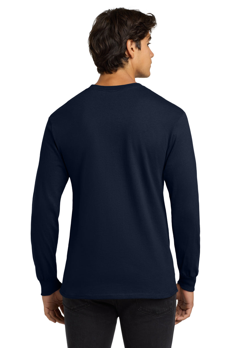 Gildan - Ultra Cotton 100% US Cotton Long Sleeve T-Shirt - Navy