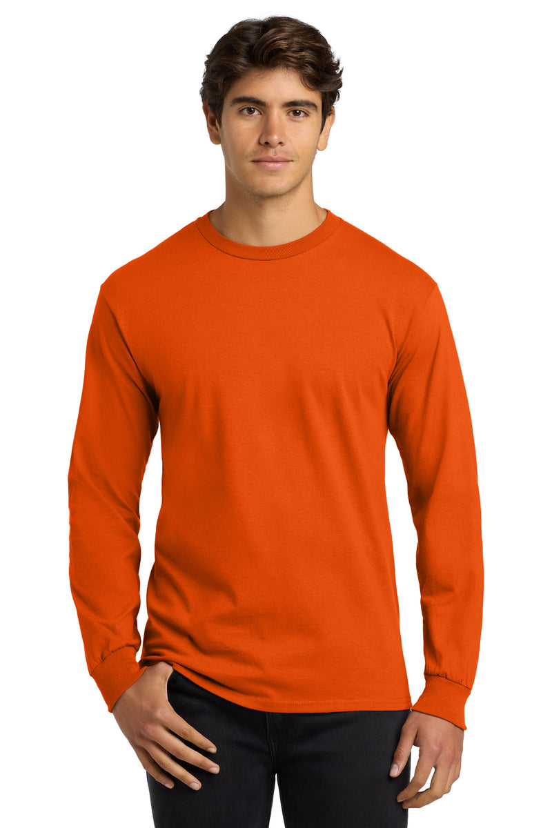 Gildan - Ultra Cotton 100% US Cotton Long Sleeve T-Shirt - Orange