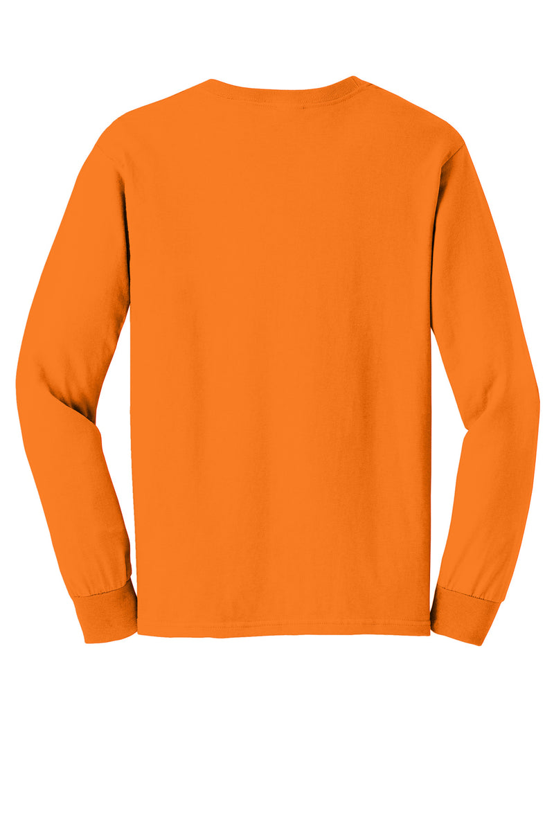 Gildan - Ultra Cotton 100% US Cotton Long Sleeve T-Shirt - S. Orange