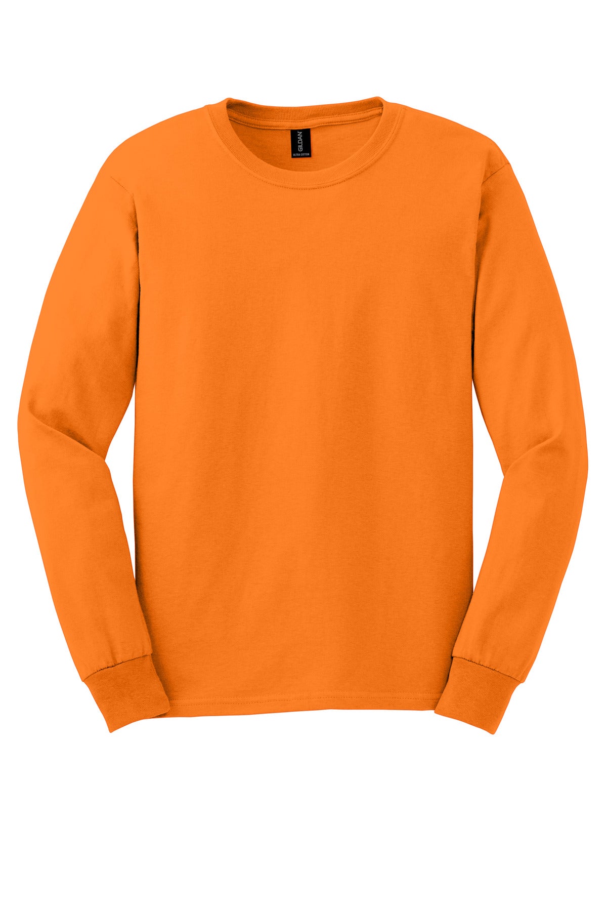 Gildan - Ultra Cotton 100% US Cotton Long Sleeve T-Shirt - S. Orange