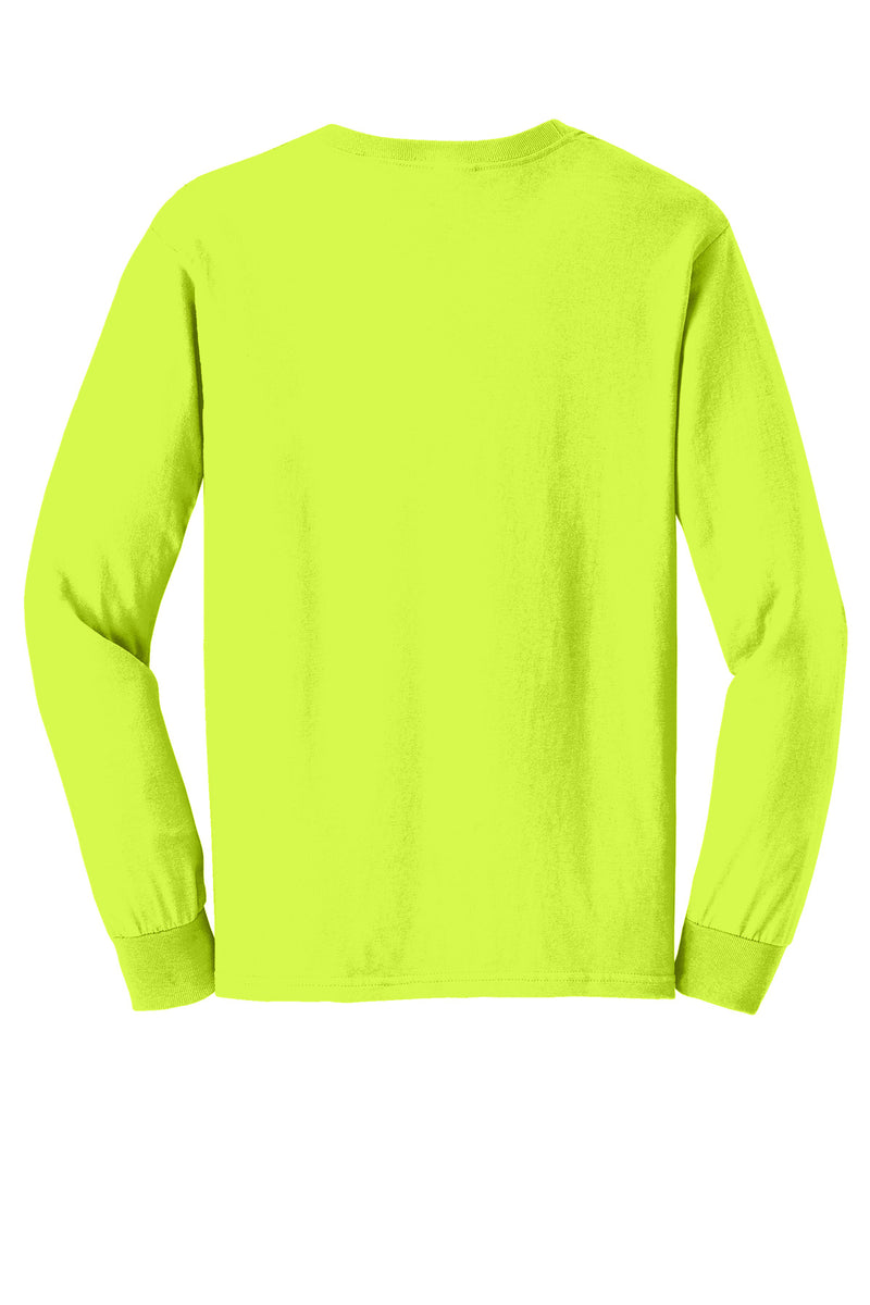 Gildan - Ultra Cotton 100% US Cotton Long Sleeve T-Shirt - Safety Green