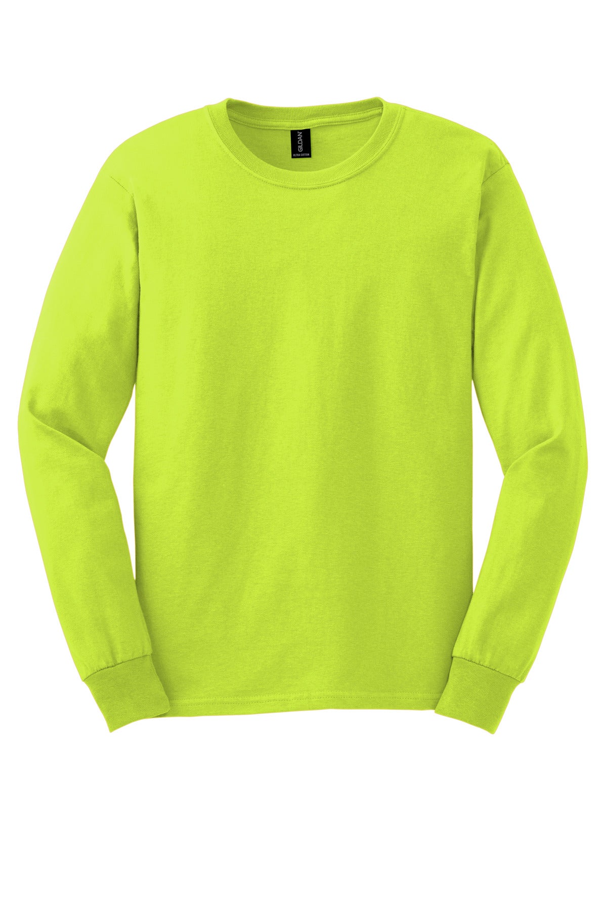 Gildan - Ultra Cotton 100% US Cotton Long Sleeve T-Shirt - Safety Green