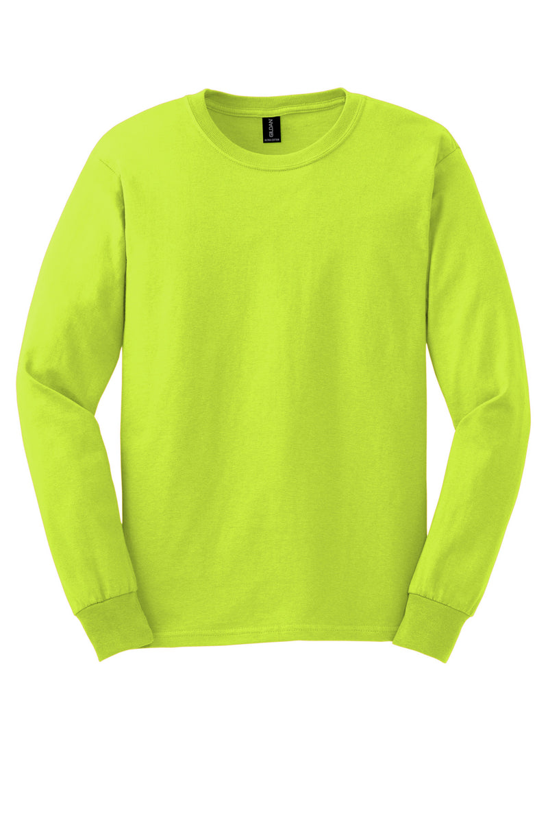 Gildan - Ultra Cotton 100% US Cotton Long Sleeve T-Shirt - Safety Green