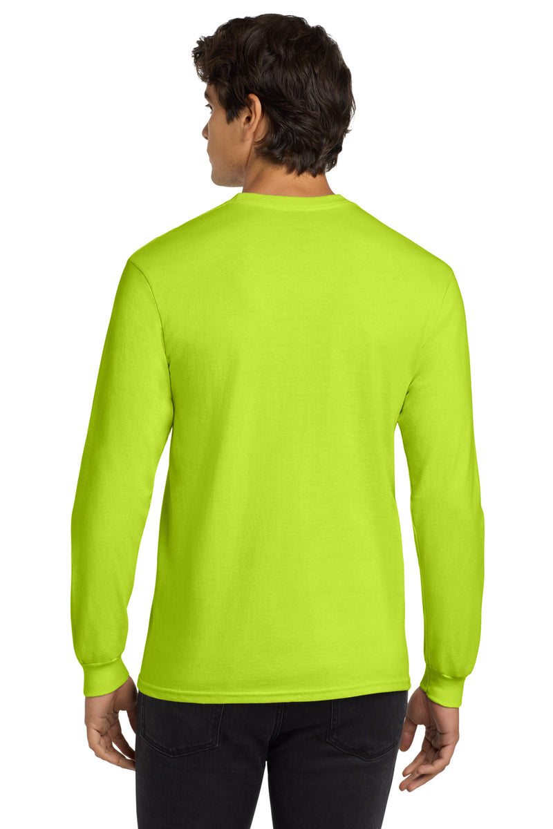 Gildan - Ultra Cotton 100% US Cotton Long Sleeve T-Shirt - Safety Green