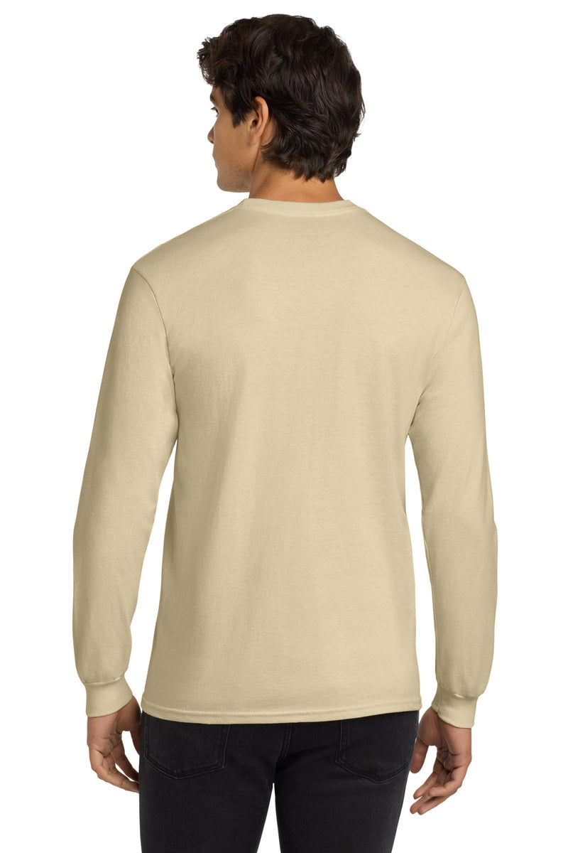 Gildan - Ultra Cotton 100% US Cotton Long Sleeve T-Shirt - Sand