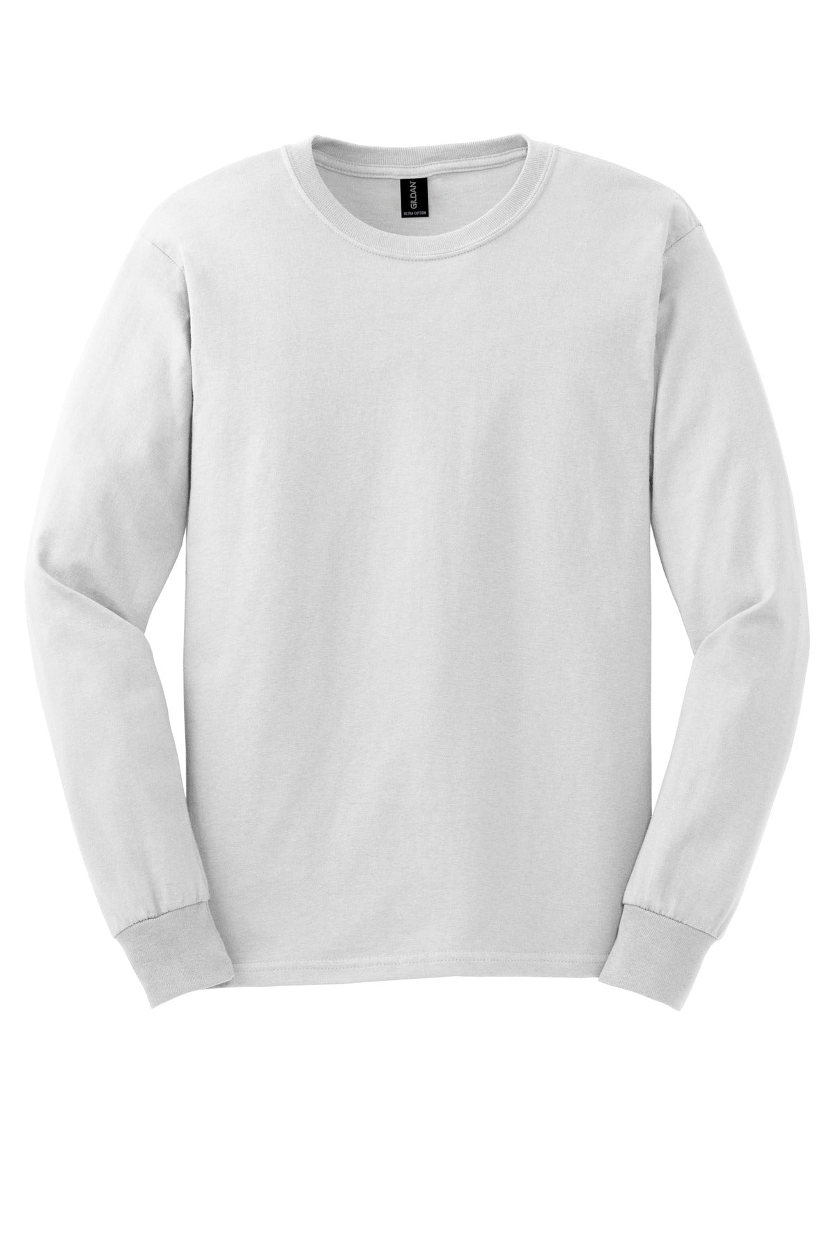 Gildan - Ultra Cotton 100% US Cotton Long Sleeve T-Shirt - White