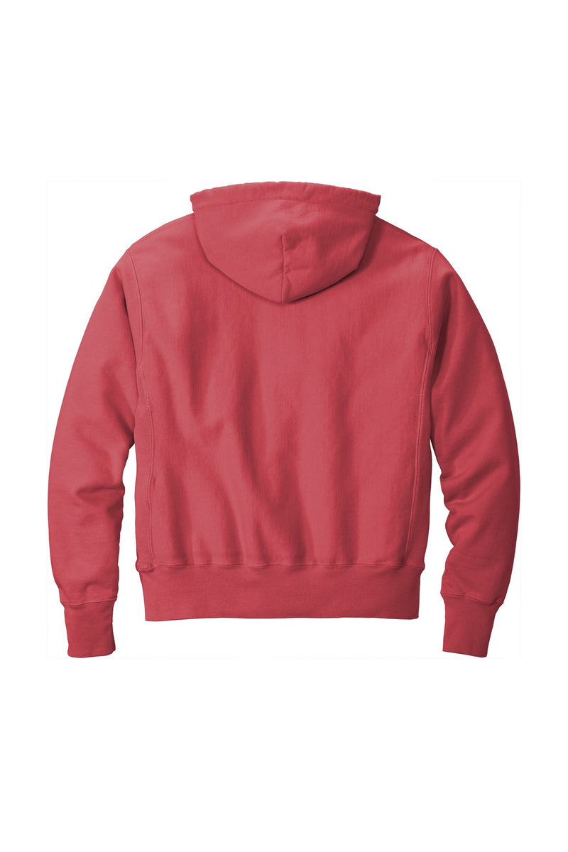 Champion  Reverse Weave  Garment-Dyed Hooded Sweatshirt - Crimson