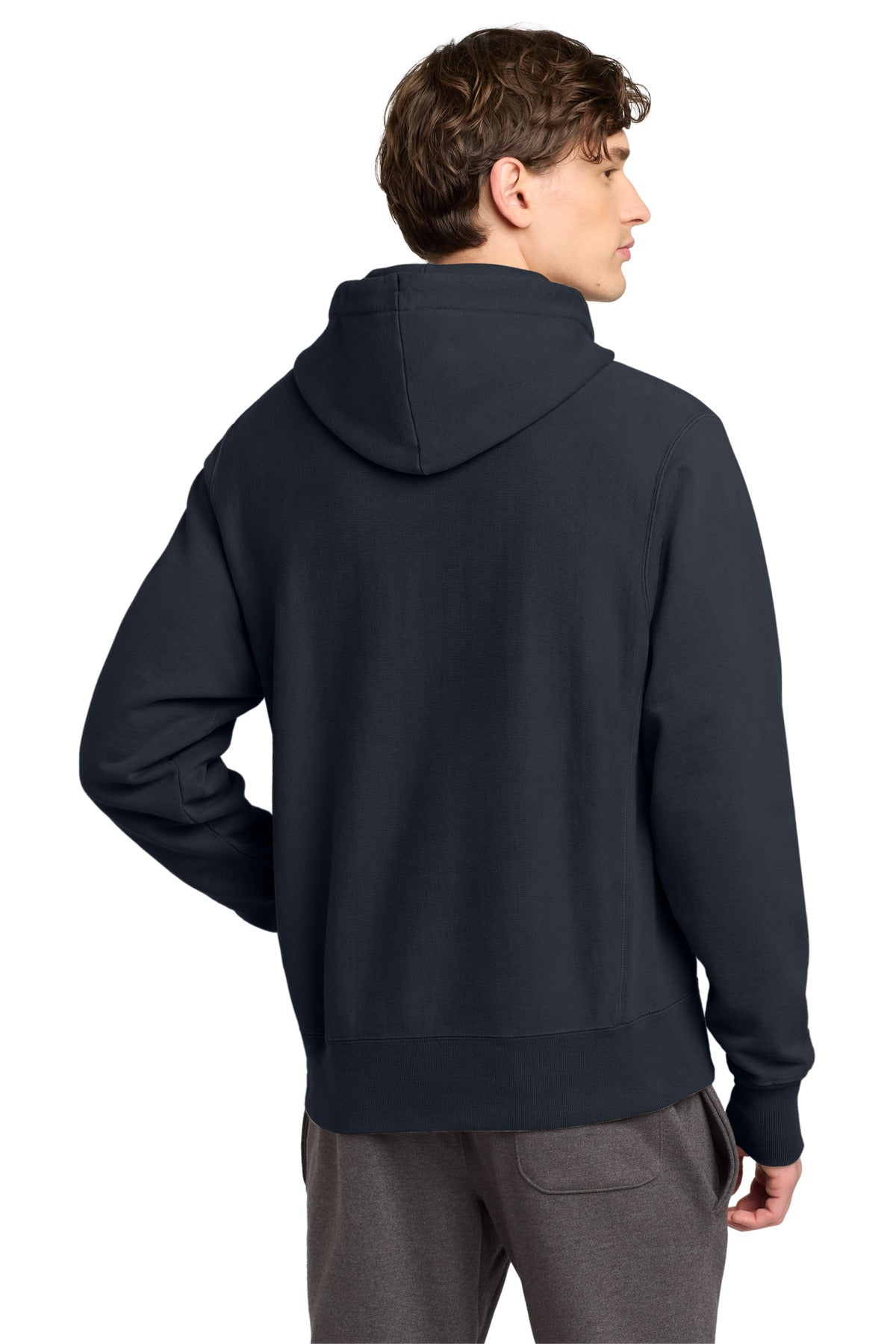 Champion  Reverse Weave  Garment-Dyed Hooded Sweatshirt - Navy