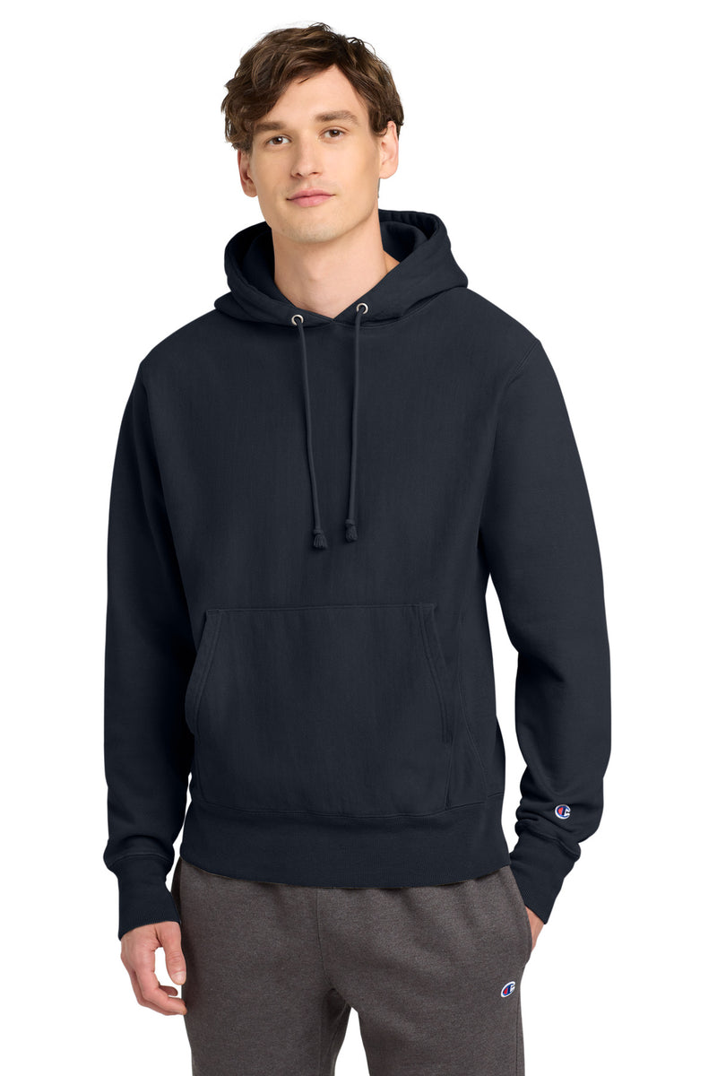 Champion  Reverse Weave  Garment-Dyed Hooded Sweatshirt - Navy