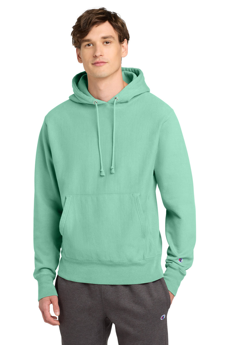 Champion  Reverse Weave  Garment-Dyed Hooded Sweatshirt - Pale Seafoam
