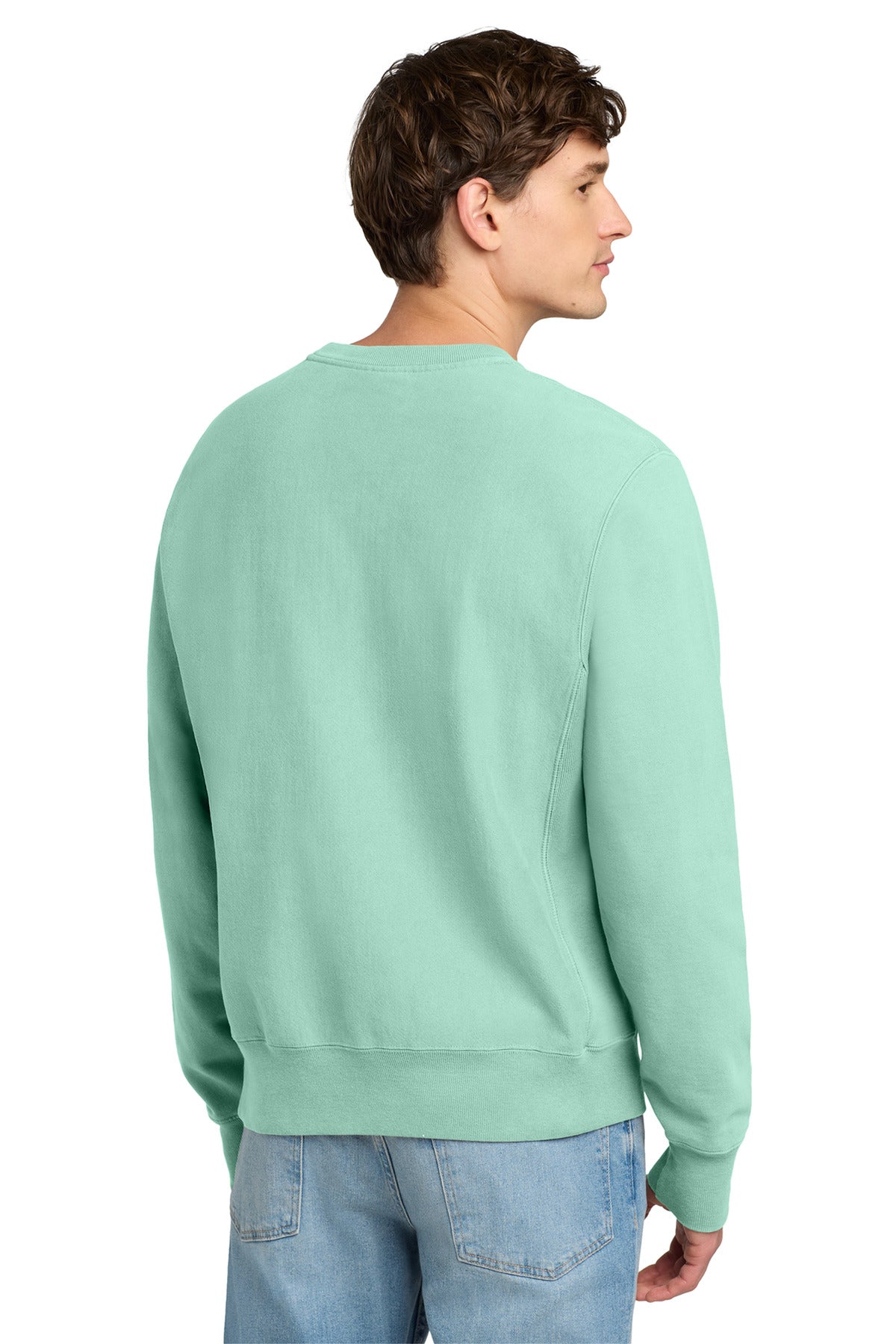 Champion  Reverse Weave  Garment-Dyed Crewneck Sweatshirt - Pale Seafoam