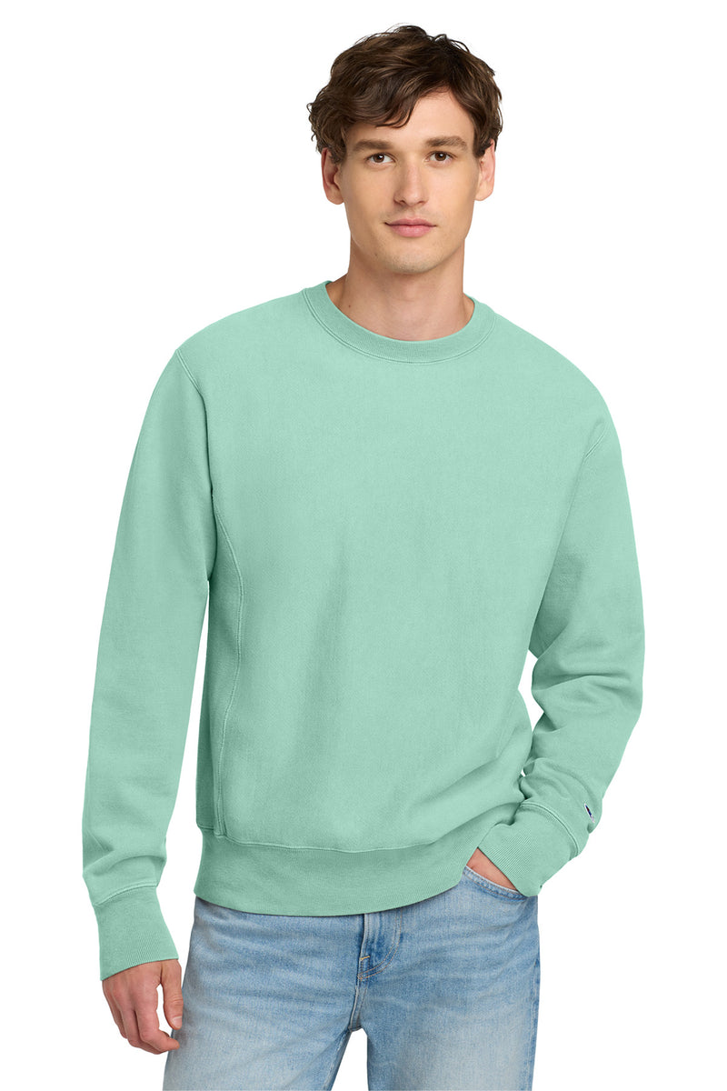 Champion  Reverse Weave  Garment-Dyed Crewneck Sweatshirt - Pale Seafoam