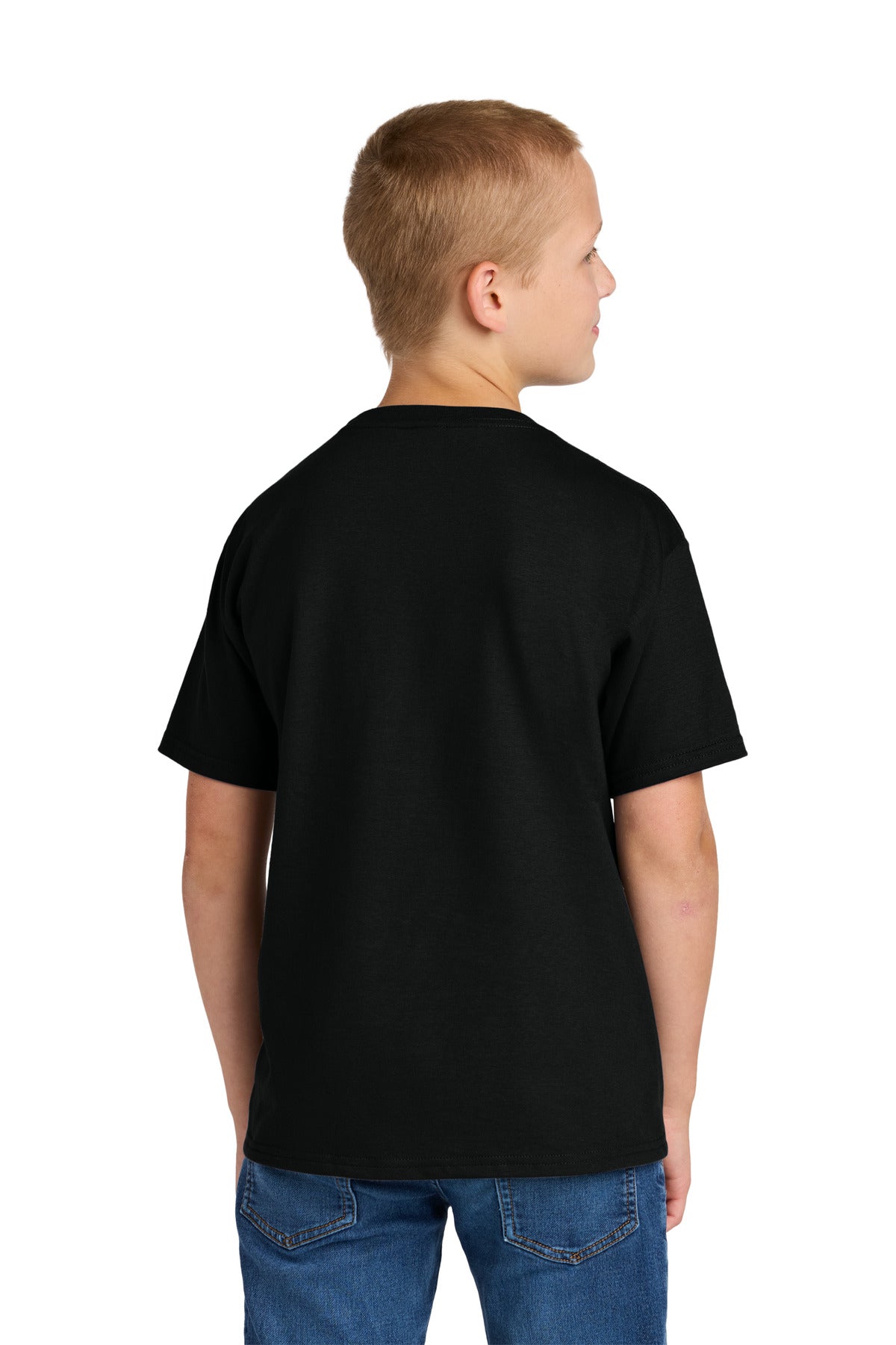 Jerzees Ultimate Youth Ring Spun T-Shirt - Black Ink