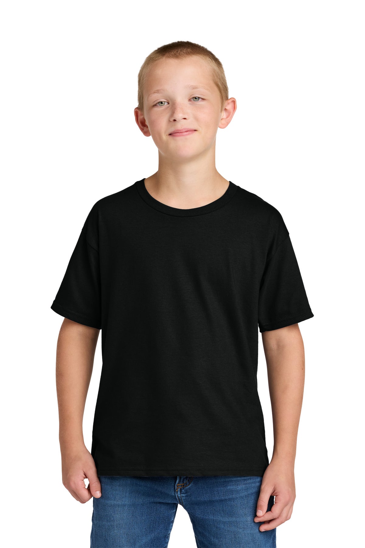 Jerzees Ultimate Youth Ring Spun T-Shirt - Black Ink