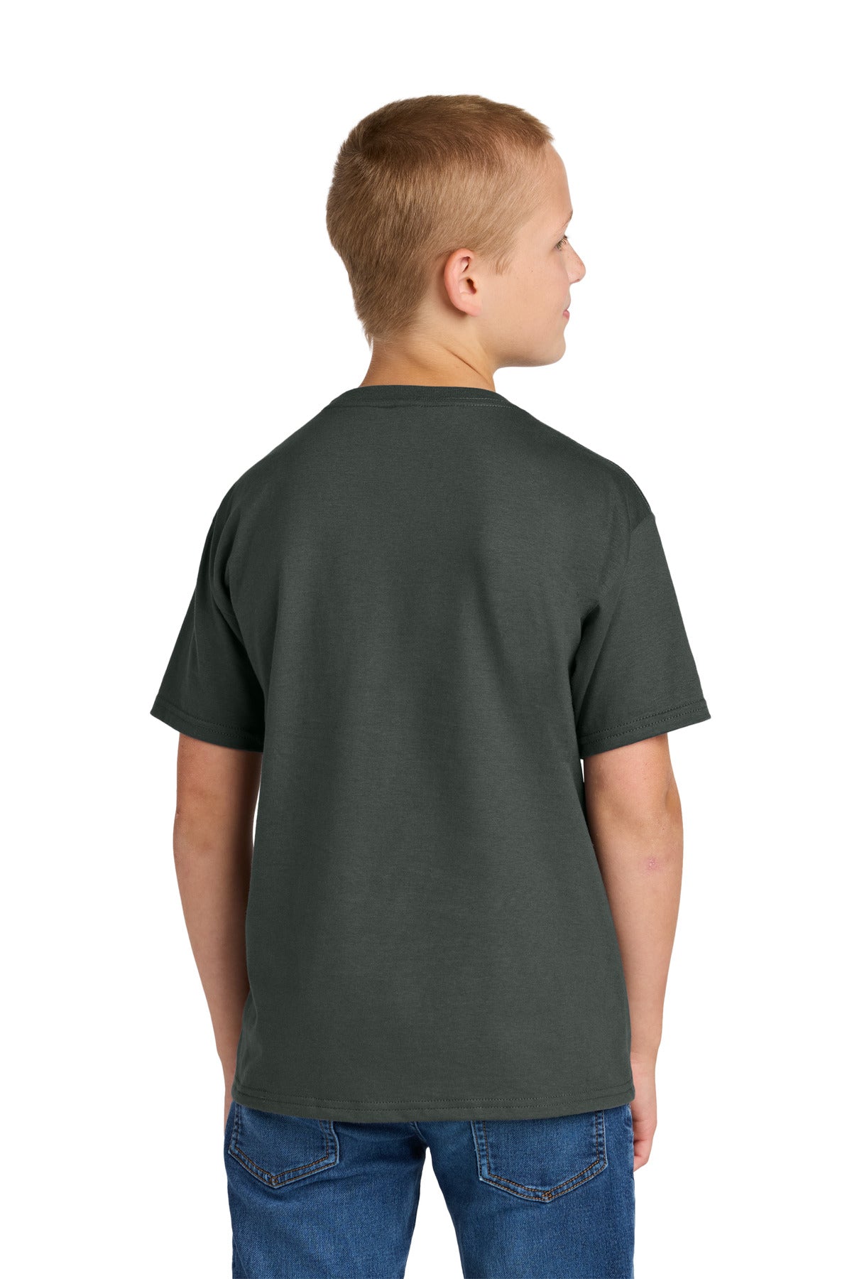 Jerzees Ultimate Youth Ring Spun T-Shirt - Charcoal Grey