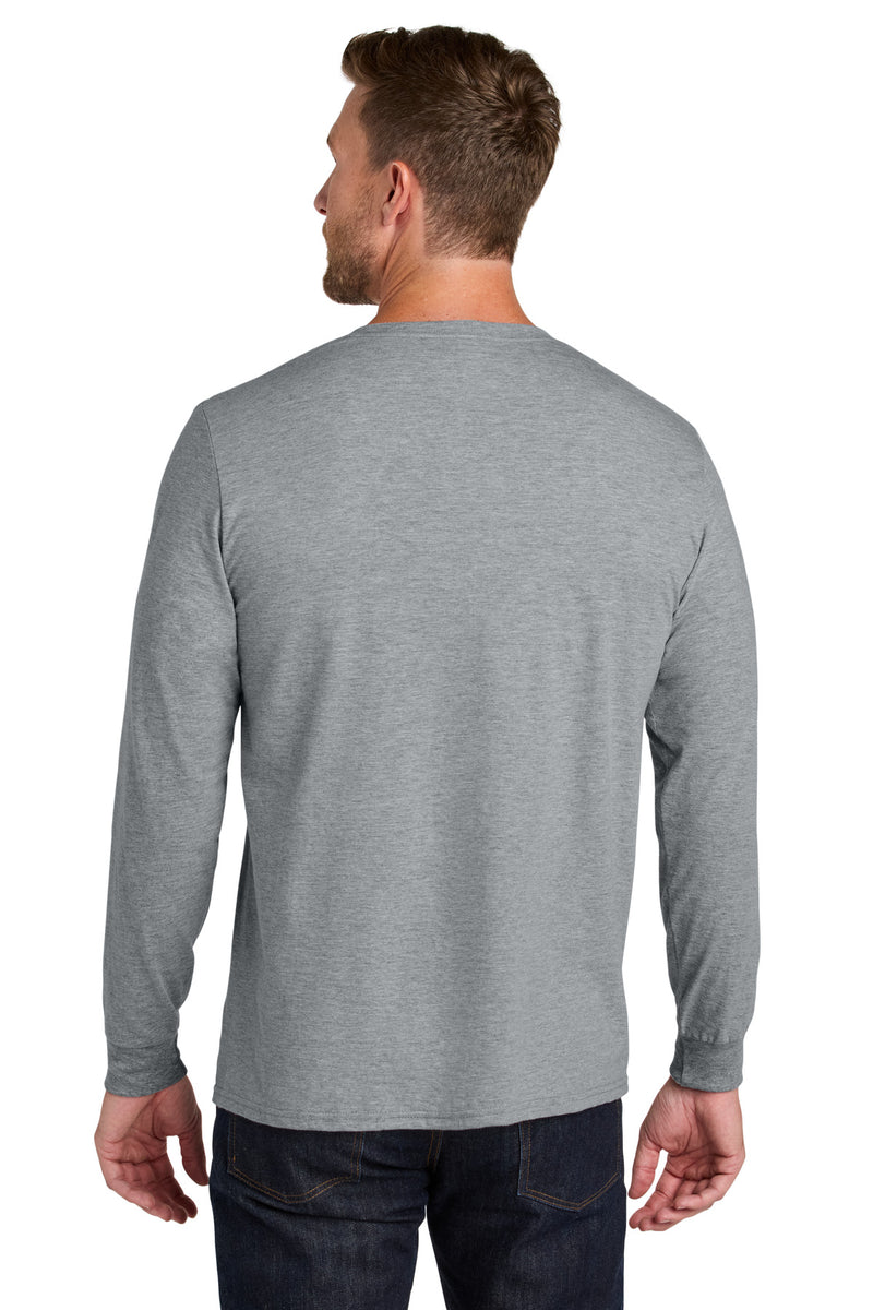 Jerzees Ultimate Unisex Ring Spun Long Sleeve T-Shirt - Athletic Heather