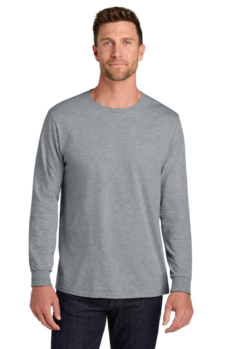 Jerzees Ultimate Unisex Ring Spun Long Sleeve T-Shirt - Athletic Heather