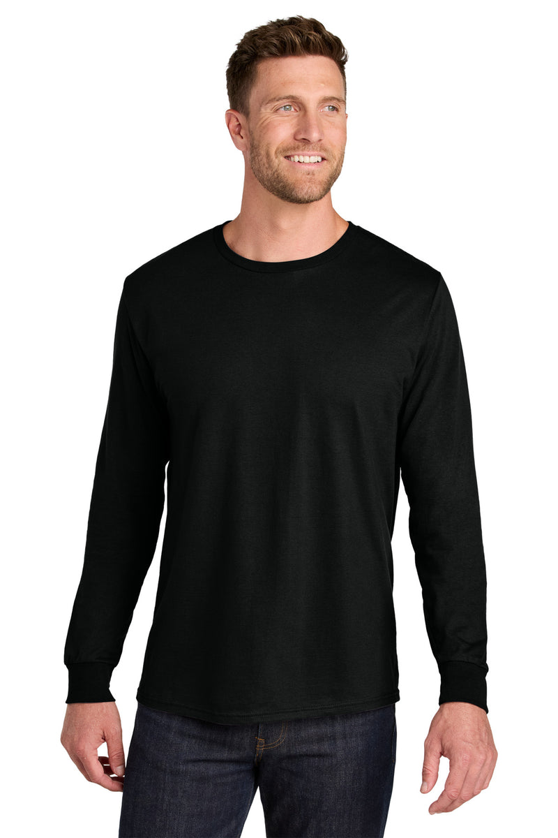 Jerzees Ultimate Unisex Ring Spun Long Sleeve T-Shirt - Black Ink