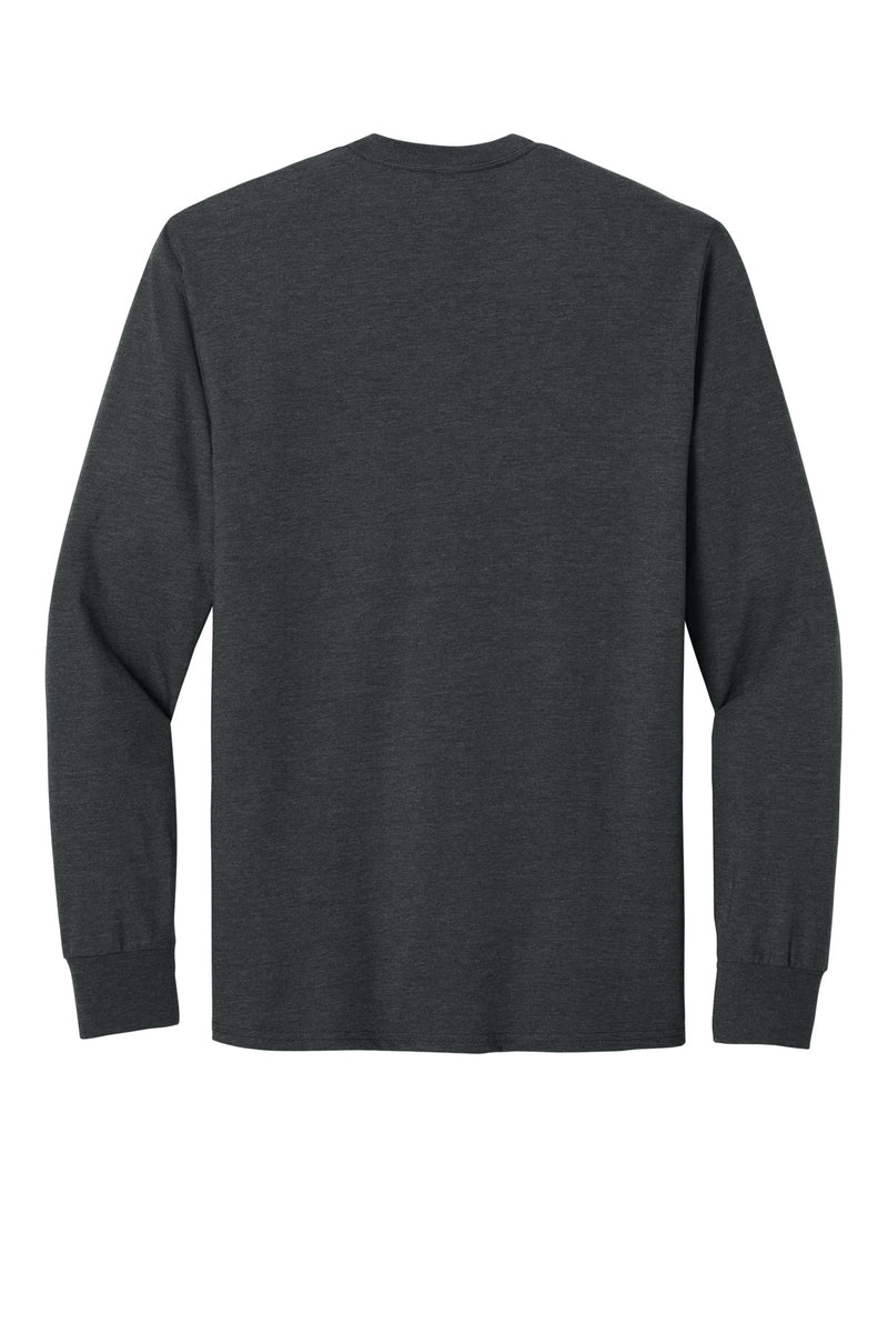 Jerzees Ultimate Unisex Ring Spun Long Sleeve T-Shirt - Black Ink Heather