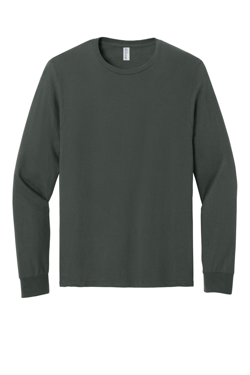 Jerzees Ultimate Unisex Ring Spun Long Sleeve T-Shirt - Charcoal Grey