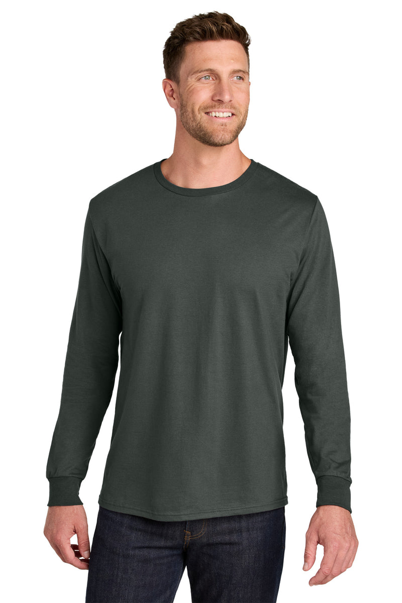 Jerzees Ultimate Unisex Ring Spun Long Sleeve T-Shirt - Charcoal Grey