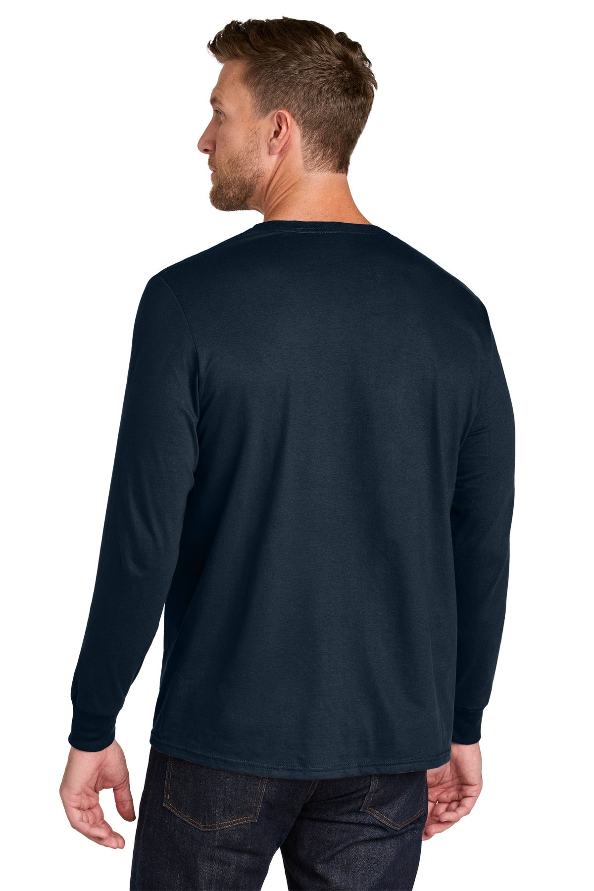 Jerzees Ultimate Unisex Ring Spun Long Sleeve T-Shirt - J. Navy