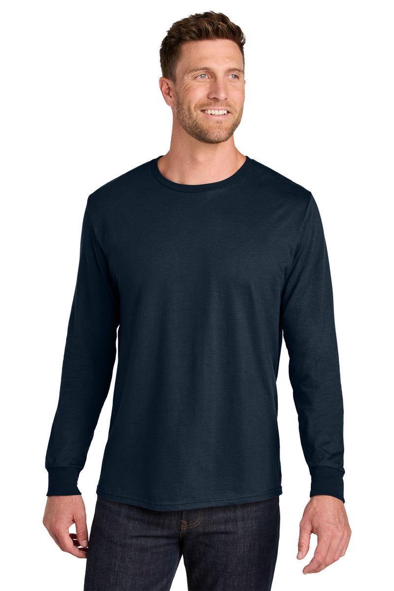 Jerzees Ultimate Unisex Ring Spun Long Sleeve T-Shirt - J. Navy