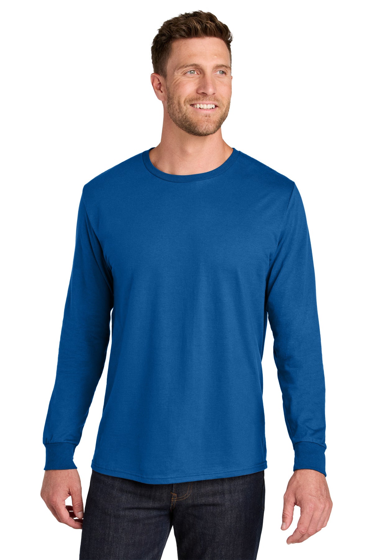 Jerzees Ultimate Unisex Ring Spun Long Sleeve T-Shirt - Royal