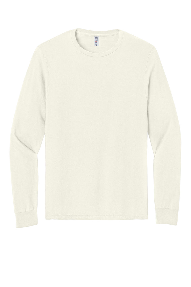 Jerzees Ultimate Unisex Ring Spun Long Sleeve T-Shirt - Sweet Cream Heather